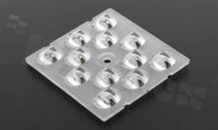 Soczewka do diod LED high power; kąt rozsyłu: owalny 45 x 155 stopni FWHM; ilość diod: 12; rozmiar: 50x50mm; wysokość: 5.3mm; rodzaj materiału: PMMA; sposób mocowania: śruby