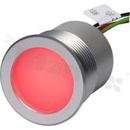 Lampka sygnalizacyjna; 30mm; podświetlenie powierzchniowe LED czerwono-zielone; obudowa z aluminium anodowanego, naturalna; montaż nakrętką; przewody; IP67/IP69K; IK02; 24VDC
