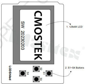 Display for evaluation kit CMT2390F64-EB-868MHZ