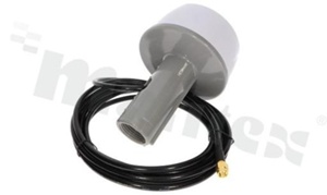 Antenna; active; dome; GNSS; 1575MHz; 5.0dBic/42.0dB; VSWR<2.0; RHCP; RG58; SMA; screw; fi93.5x133.3mm; white/grey; IP67