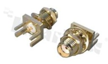 SMA female end launch type jack; straight; 50 Ohm; for PCB
