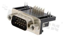 D-Sub Connector; male; 15 contacts; right angle