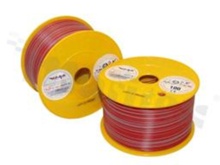 Przewód pojedynczy LGY/H05V-K; z wielodrutową miedzianą żyłą; czerwony/szary; przekrój 1.50mm2; AWG 16; 500V; -40+105 st.C; 100m.