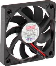 Wentylator; DC; 12VDC; 60x60x10.20mm; 0.263m3/min; 19.00dB; 2 przewody