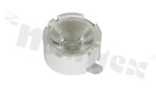 Lens for LED high power; angle: 41 do 50 degrees ; Number of LEDs: 1; Dimensions: round 13.5mm; Height: 6.65mm; material: PMMA; Fastening: frame