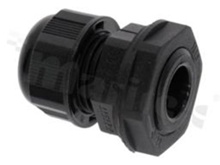 Cabel gland M16; nylon; M16 2-6mm; black; with lock nut; for wrench 19