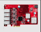 Karta rozszerzeń PCIe -> 4 porty PoE/PoE+; temp. pracy: 0+70 st.C