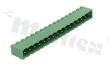 Listwa zaciskowa rozłączalna; w rastrze 5.00mm; 16-torowa; męska; pionowa; zabudowana; UL 300V/16A; TUV:320V/20A