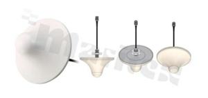 Antena; stożkowa; Wi-Fi/GSM; 824-2500MHz; 3.0dBi; VSWR<2.0; liniowa; dookólna; RG58; 3m; śrubowy; fi166x96.5mm; biały