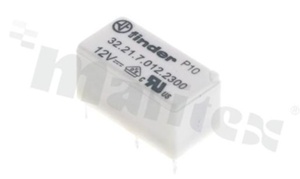 Electromagnetic relay; contact rating current 6A; coil voltage 12VDC; make contact (1A); coil power 200mW; 6A/30VDC; 6A/250VAC