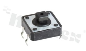 Przełącznik Tact Switch; THT; wymiary korpusu: 12.0x12.0; h=7.3mm; pionowy; o sile nacisku 180gf; przycisk okrągły