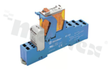 Interface relay; electromagnetic; contact rating current 8A; coil voltage 24VAC; 2 changeover contact DPDT; coil power 1.2VA; 8A/250VAC, 8A/24VDC; push-in terminals; DIN-Rail