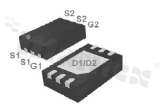 Tranzystor: N+P-MOSFET; unipolarny; 20V/-20V; 3.8A/-2.5A; 0.04ohm/0.09ohm; 1.25W; -55+150 st.C; SMD; DFN2X3-8