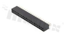 Listwa stykowa do PCB; w rastrze 2.54mm; 2x20 styków; montaż: THT; żeńska; prosta; dwurzędowe