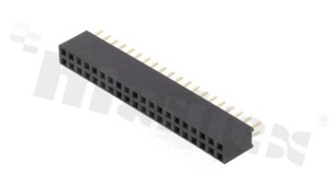 Pin Header; pitch 2.54mm; 2x20 pins; assembly: THT; female; straight; double row
