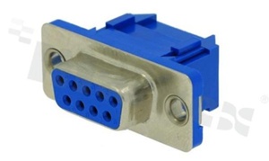 Złącze D-Sub; gniazdo żeńskie; 9-stykowe; zaciskowe; otwór bez gwintu