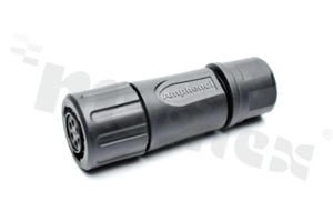 Connector: circular; plug; on wire; PIN: 6; female; no contacts; 10-6