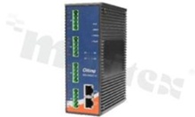 Industrial 4-port secure serial to Ethernet device server with 4xRS-22/485 and 2x 10/100/1000Base-T(X); operating temperature -40+70 deg.C; supply 12...48VDC; 1-port PoE; DIN rail mountable