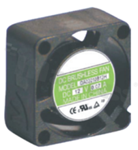 Fan; DC; 0.02m3/min; 0.10A; 3.5-5.5VDC; 0.50W; 10000RPM; 22dBA; 28 AWG; plastic; -10+70 deg.C; 5g; 20x20x10mm