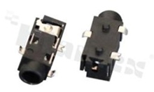 Jack socket; female; stereo; 3.5 mm; SMD