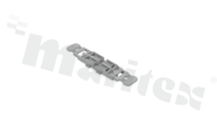Adapter; mounting; 2-track; for through-hole installation connector with lever; with snap-on foot; gray