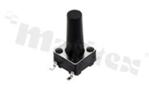 Przełącznik Tact Switch; SMD; wymiary korpusu 6.0x6.0; h=12.5mm; pionowy; o sile nacisku 250gf; przycisk okrągły
