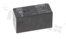 Electromagnetic relay; contact rating current 16A; coil voltage 12VDC; changeover contact (1C); coil power 400mW; 16A/30VDC; 16A/250VAC