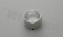 Soczewka do diod LED high power; kąt rozsyłu: 46 do 51 stopni FWHM; ilość diod: 1; rozmiar: okrąg 16mm; wysokość: 9.7mm; rodzaj materiału: PMMA; PC; sposób mocowania: taśma