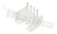 Header for PCB; pitch 2.00mm; 4-contacts; THT; male; side entry; 100V/2A