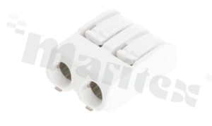 Złącze wtykowe; w rastrze 6mm; zatrzaskowe z przyciskiem zwalniającym; 2-stykowe; poziome; SMD; do przewodów 0.5-1.5mm2; UL: 10A/300V