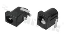 DC socket; male; angled; pin diameter 2.5mm; hole diameter 6.3mm; THT; bent legs