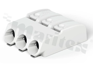 Złącze wtykowe; w rastrze 4mm; zatrzaskowe z przyciskiem zwalniającym; 3-stykowe; poziome; SMD; do przewodów 0.2-0.75mm2; UL: 9A/320V