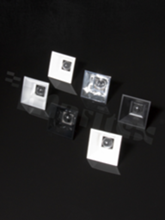 Shade for LED; number of diodes: 1; dimentions 39.8x39.8mm; hight: 20.32mm; material type: PC; fastening method: clips; color: black