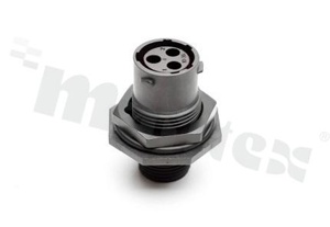 Amphenol Aruarius; gniazdo 3-stykowe; żeńskie; 13A; rozmiar obudowy 10; rozmiar kontaktu: 16; kontakty kupowane oddzielnie; uszczelkaz kauczuku NBR; IP68/69k