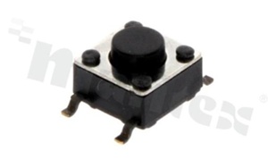 Tact Switch; SMD; dimensions 6.0x6.0; h=4.3mm; vertical; operating force 500gf; button: round