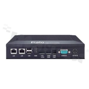 Fanless Edge AI system; Hailo-8 AI procesor; RAM 4 GB; eMMC 16 GB; 2xCOM; 2x USB; 2x LAN; 2xCAN; 1x HDMI; 4x DI; 4x DO; 7x antennaConnector; 1x M.2; 2x PCI express; SIM; oper. temp. -20+70C deg.; power supply 12V DC