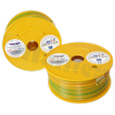 Przewód pojedynczy LGY/H05V-K; z wielodrutową miedzianą żyłą; żółty/zielony; przekrój 2.50mm2; AWG 14; 500V; -40+105 st.C; 50m.